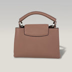 Louis Vuitton Capucines Borsa Donna in Pelle Martellata Rosa Cipria con Hardware Argento