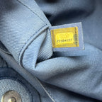 Chanel Deauville Tote in Denim Blu con Logo Ricamato e Catena – Borsa Shopping a Spalla