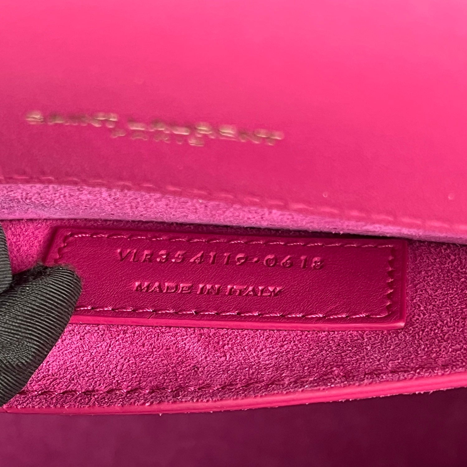 Saint Laurent Sunset Medium Leather Chain Shoulder Bag in Fuchsia Pink with Gold Hardware