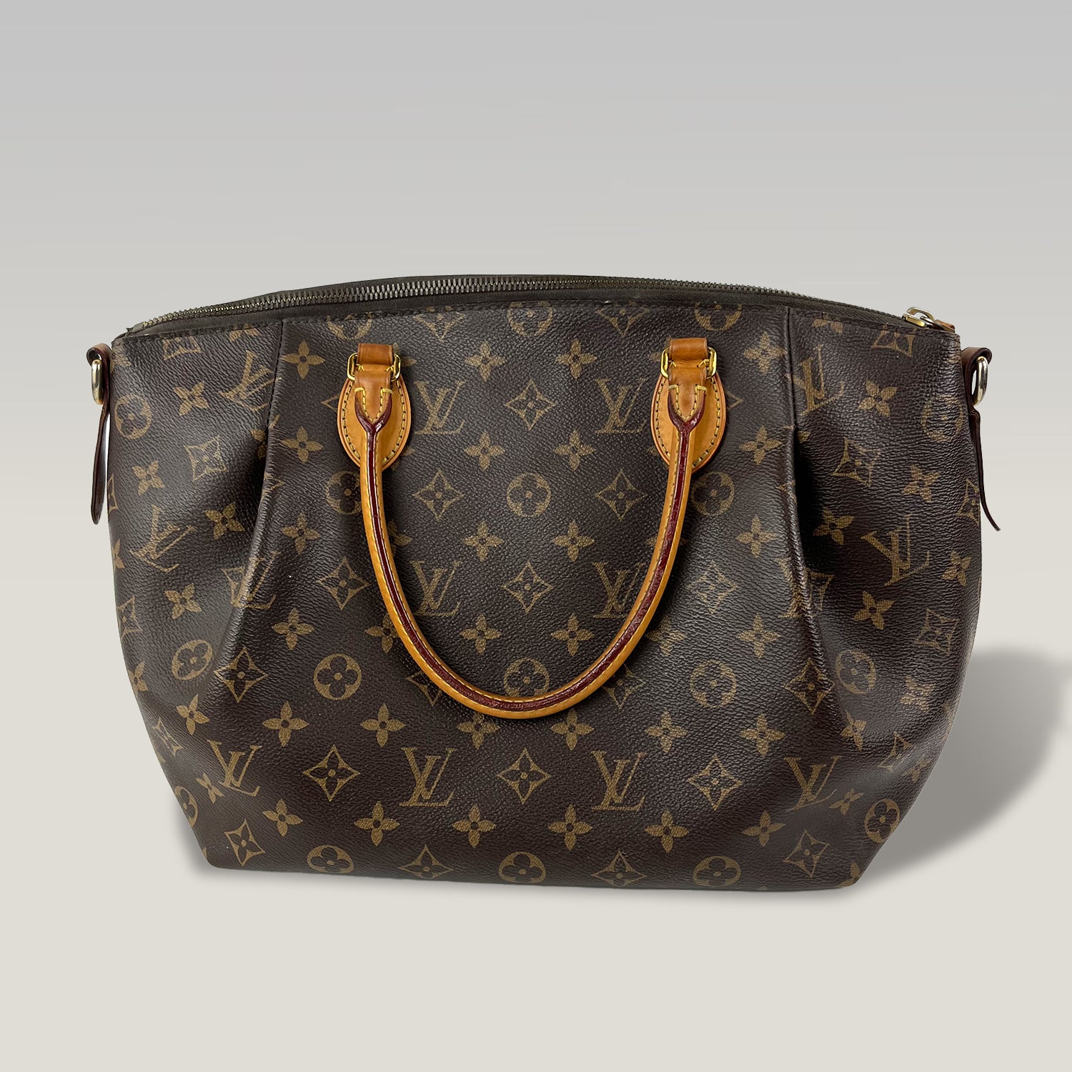 Louis Vuitton Turenne PM Monogram Canvas Shoulder Bag with Natural Leather Trim