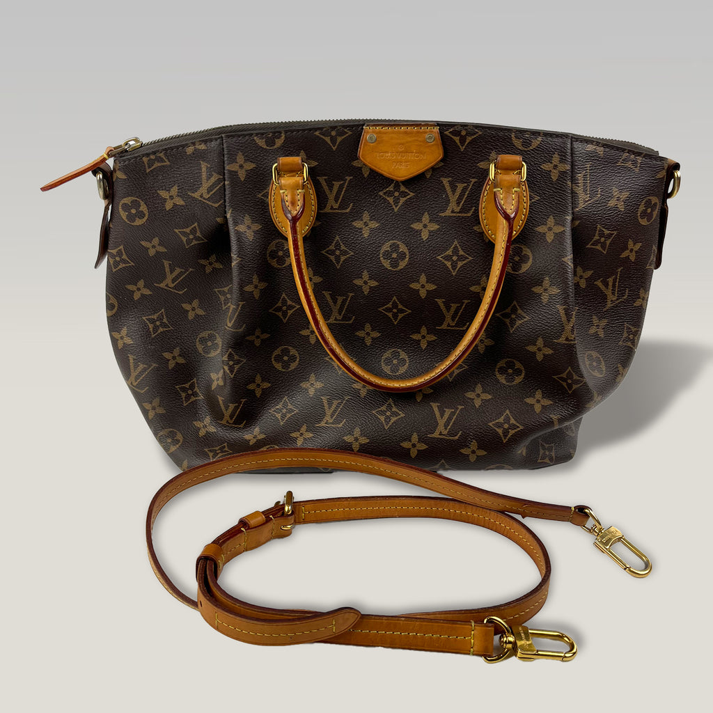 Louis Vuitton Turenne PM Monogram Canvas Shoulder Bag with Natural Leather Trim