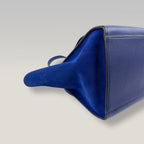 Céline Trapeze Borsa a Mano Blu in Pelle e Camoscio