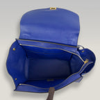 Céline Trapeze Borsa a Mano Blu in Pelle e Camoscio
