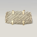 DIOR Diorissimo Boston Bag in Tela Jacquard con Dettagli Ricamati e Pelle