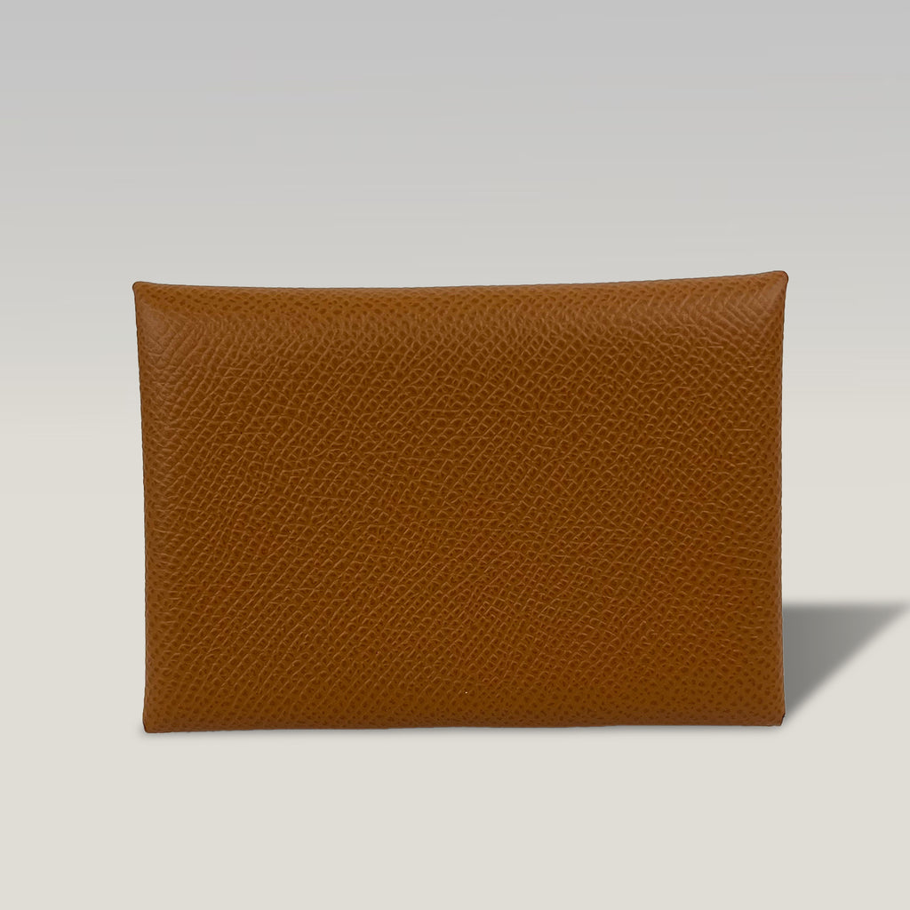 Hermès Portamonete Piccolo in Pelle Epsom Marrone