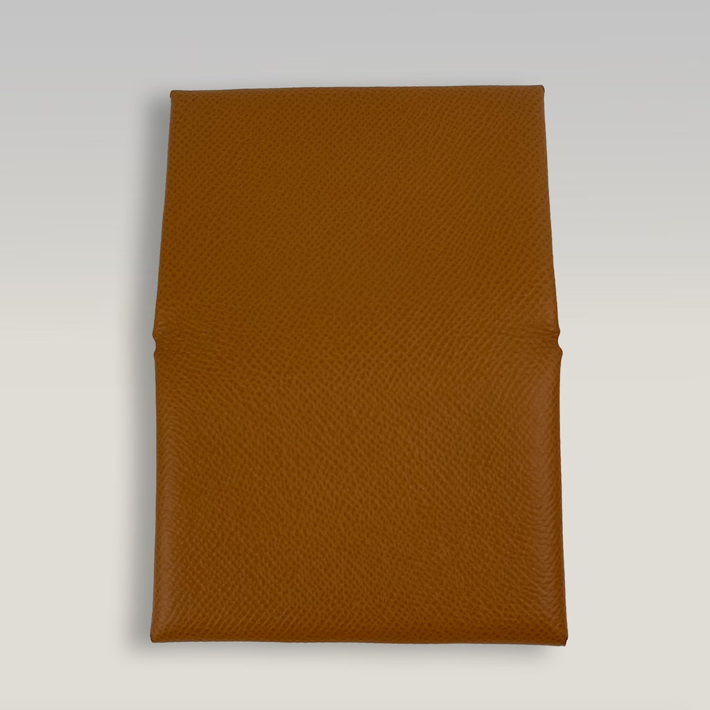 Hermès Portamonete Piccolo in Pelle Epsom Marrone