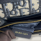 Dior Saddle Wallet On Chain Oblique Jacquard Blu – Borsa WOC con Catena Dorata 19 cm