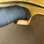 Louis Vuitton Ellipse MM Monogram Canvas Handbag Vintage Brown Leather Trim