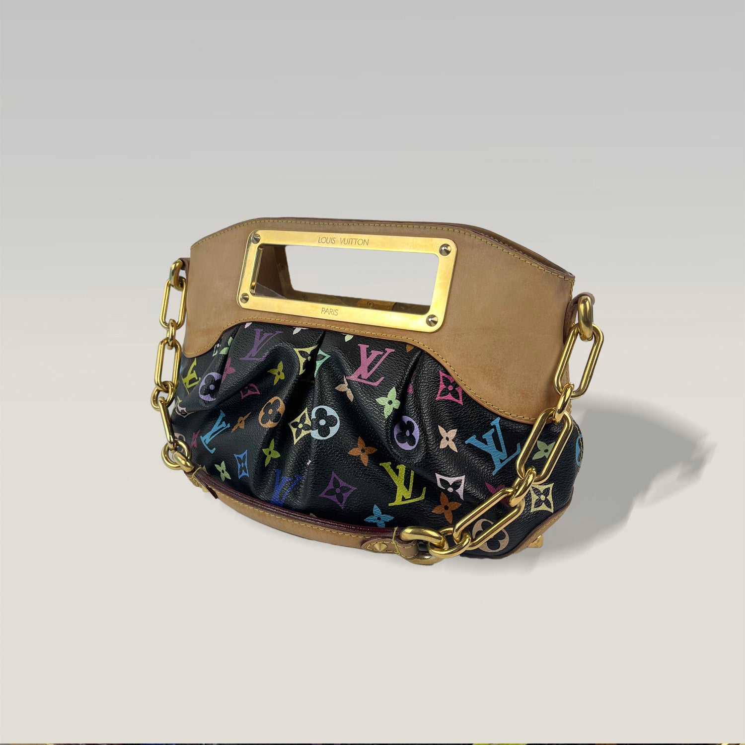 Louis Vuitton Multicolore nera borsa piccola con catena