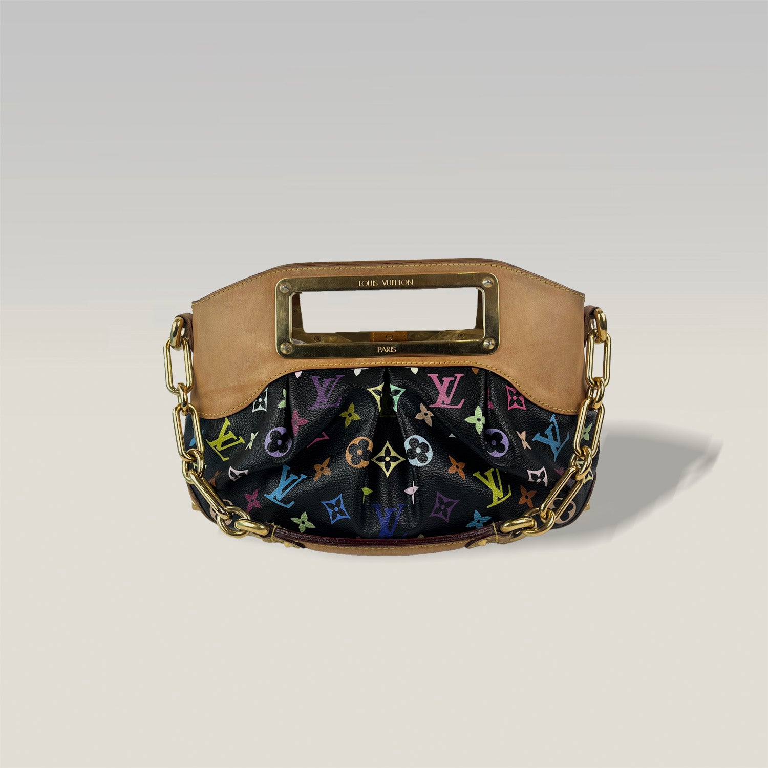 Louis Vuitton Multicolore nera borsa piccola con catena