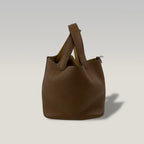 HERMÈS Picotin Lock 18 Gold in Pelle Martellata con Hardware Dorato, Lucchetto e Chiavi – Stamp Z