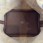 HERMÈS Picotin Lock 18 Gold in Pelle Martellata con Hardware Dorato, Lucchetto e Chiavi – Stamp Z