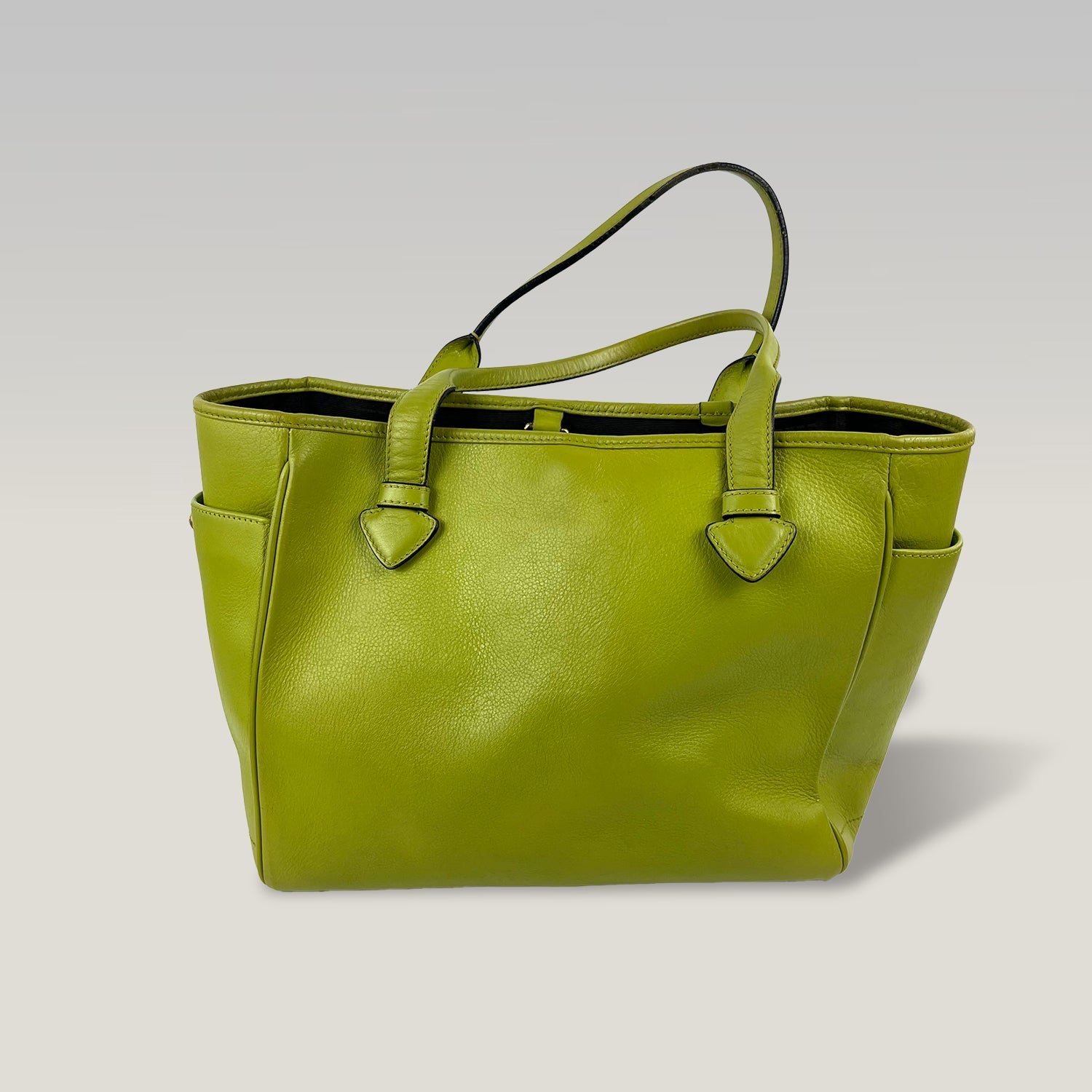 Loewe Heritage Tote Bag Verde in Pelle – Borsa Shopping Donna con Doppio Manico 30 cm