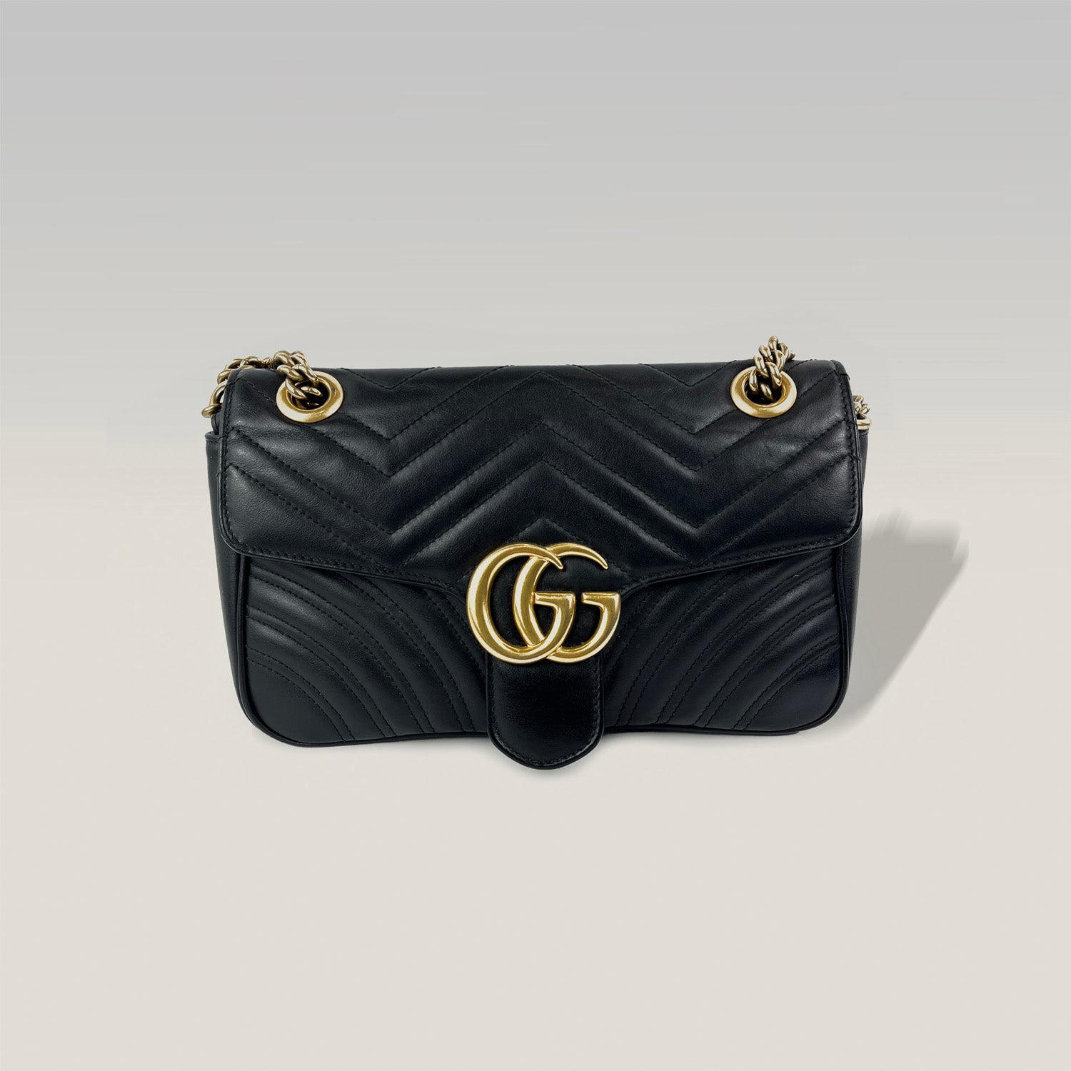 Gucci GG Marmont borsa a spalla nera 26 cm