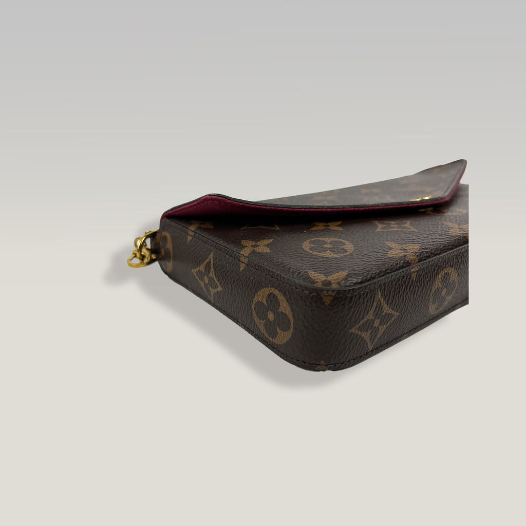 Louis Vuitton Pochette Félicie Monogram con Catena Oro