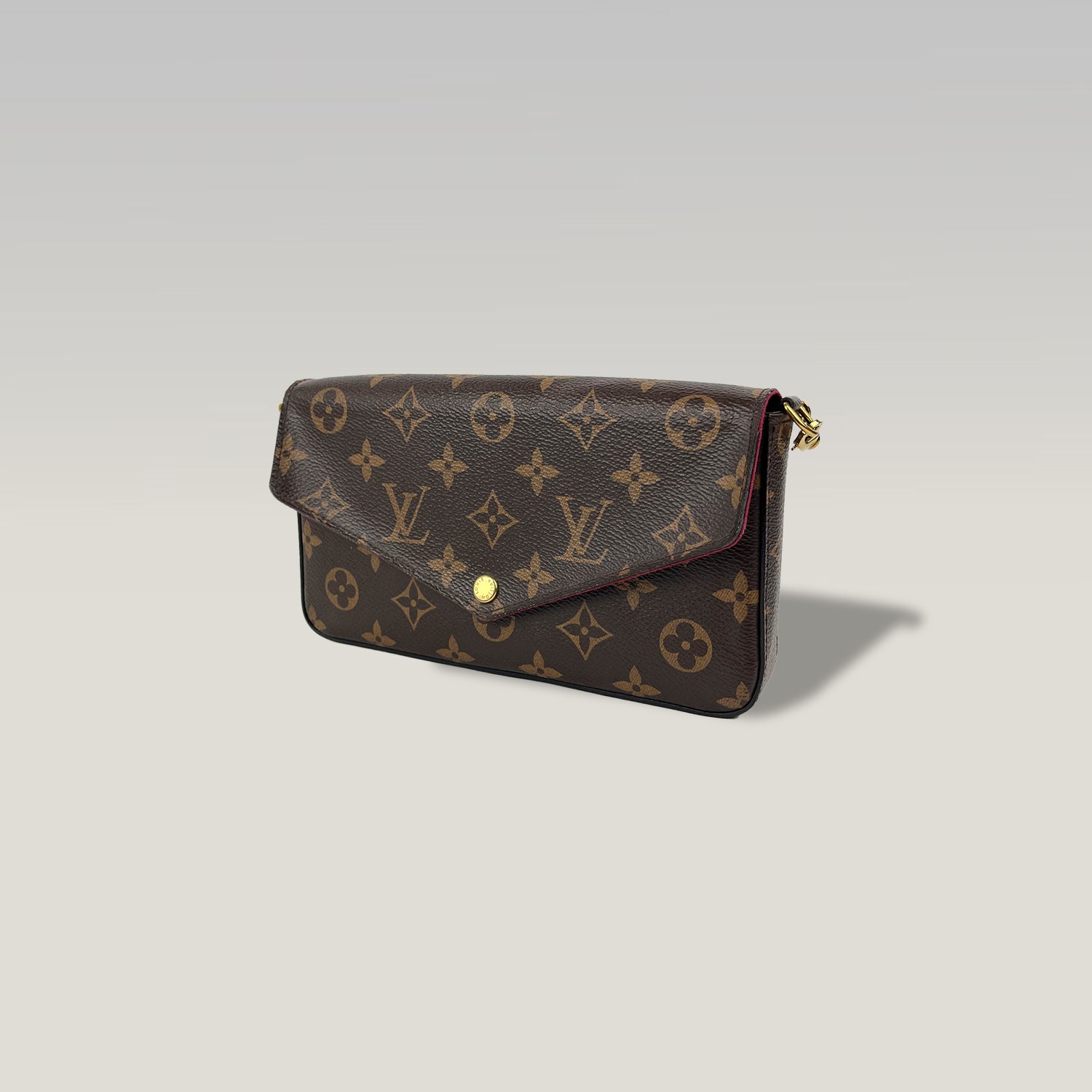 Louis Vuitton Pochette Félicie Monogram con Catena Oro
