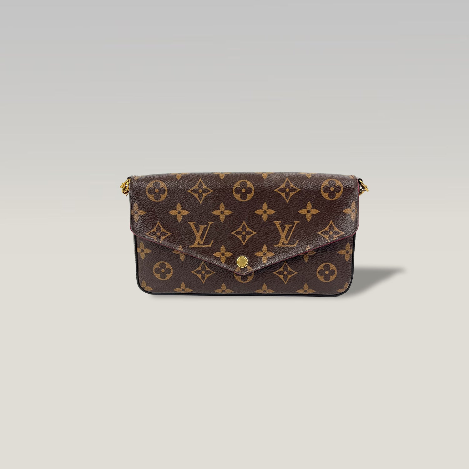 Louis Vuitton Pochette Félicie Monogram con Catena Oro