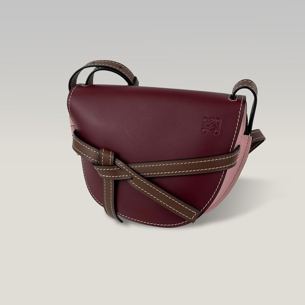 Loewe Gate Bag Melograno in Pelle con Tracolla