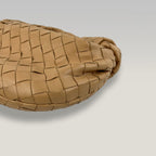Bottega Veneta Jodie Medium Intrecciato Beige in Pelle – Borsa Hobo Iconica da Spalla