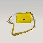 DOLCE & GABBANA Borsa Sicily Media in Pelle Gialla con Tracolla