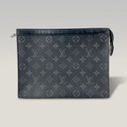 Louis Vuitton Pochette Voyage Monogram Eclipse Canvas Clutch Bag