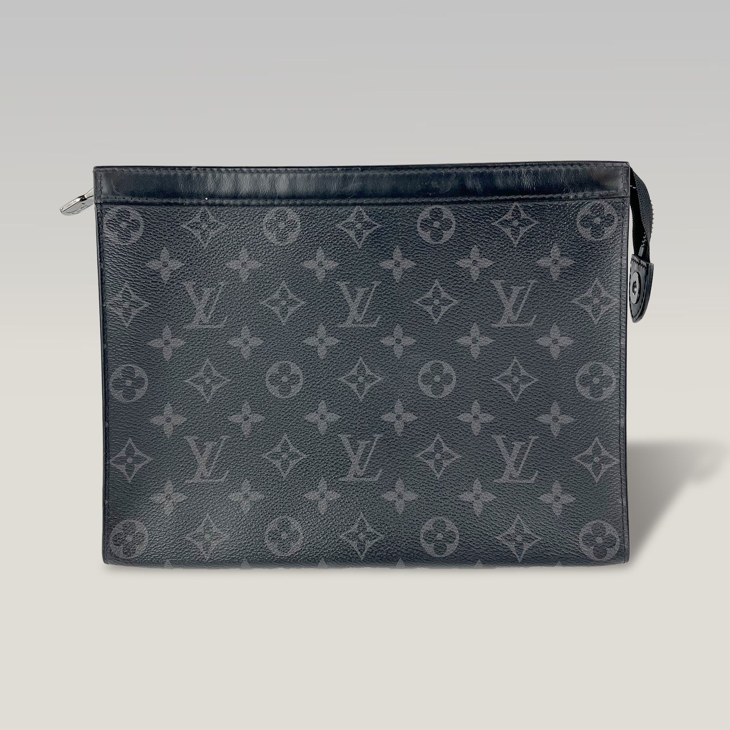 Louis Vuitton Pochette Voyage Monogram Eclipse Canvas Clutch Bag