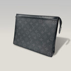 Louis Vuitton Pochette Voyage Monogram Eclipse Canvas Clutch Bag