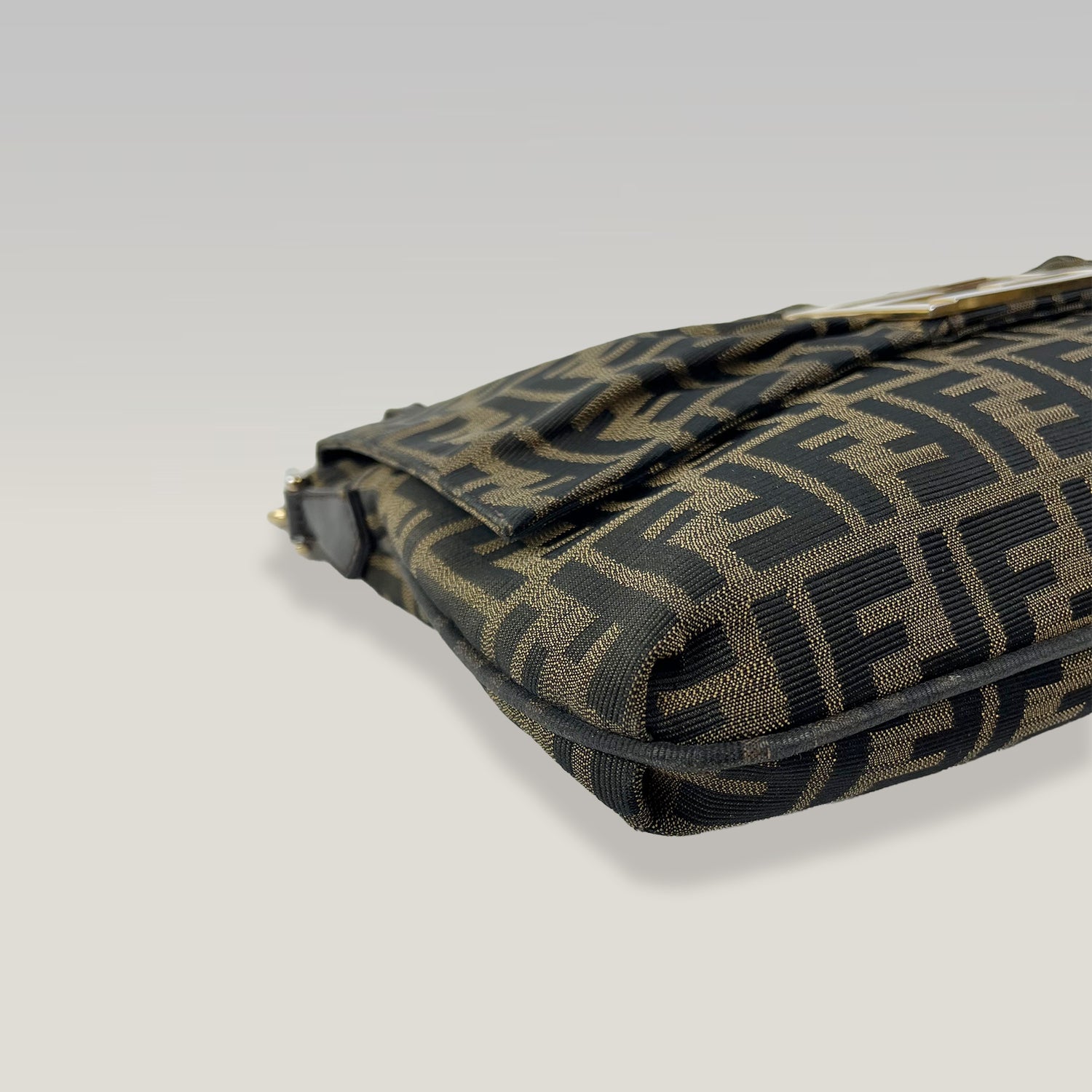 Fendi Baguette in canvas Zucca marrone e nero