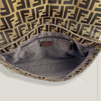 Fendi Baguette in canvas Zucca marrone e nero