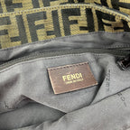 Fendi Baguette in canvas Zucca marrone e nero