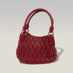 Miu Miu Wander Matelassé Red Leather Mini Hobo Bag