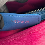Dior Lady Dior Medium in Pelle Cannage Multicolor Beige, Blu e Fucsia con Hardware Argento