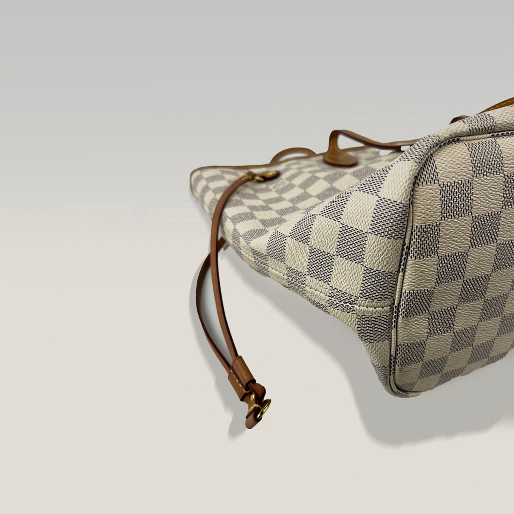 Louis Vuitton Neverfull MM Damier Azur – interno rosa