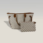 Louis Vuitton Neverfull MM Damier Azur – interno rosa