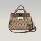 Miu Miu Matelassé Borsa a Mano Beige in Pelle Trapuntata
