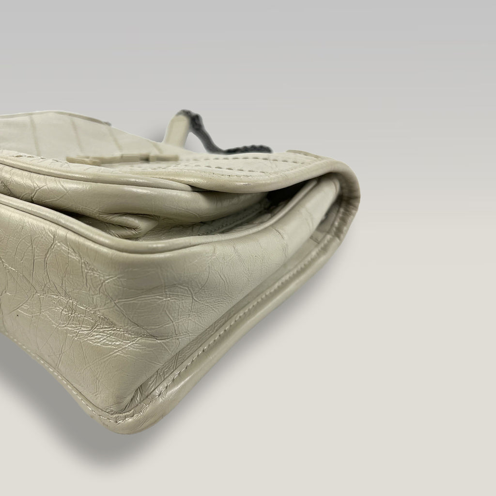 Saint Laurent Niki Baby Beige Crinkled Leather Chain Shoulder Bag