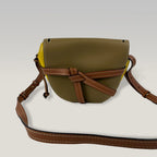 Loewe Gate Medium Borsa a Tracolla Verde e Gialla in Pelle