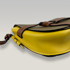 Loewe Gate Medium Borsa a Tracolla Verde e Gialla in Pelle