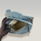 LOEWE Puzzle Small in Pelle Blu Scuro con Tracolla