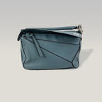 LOEWE Puzzle Small in Pelle Blu Scuro con Tracolla
