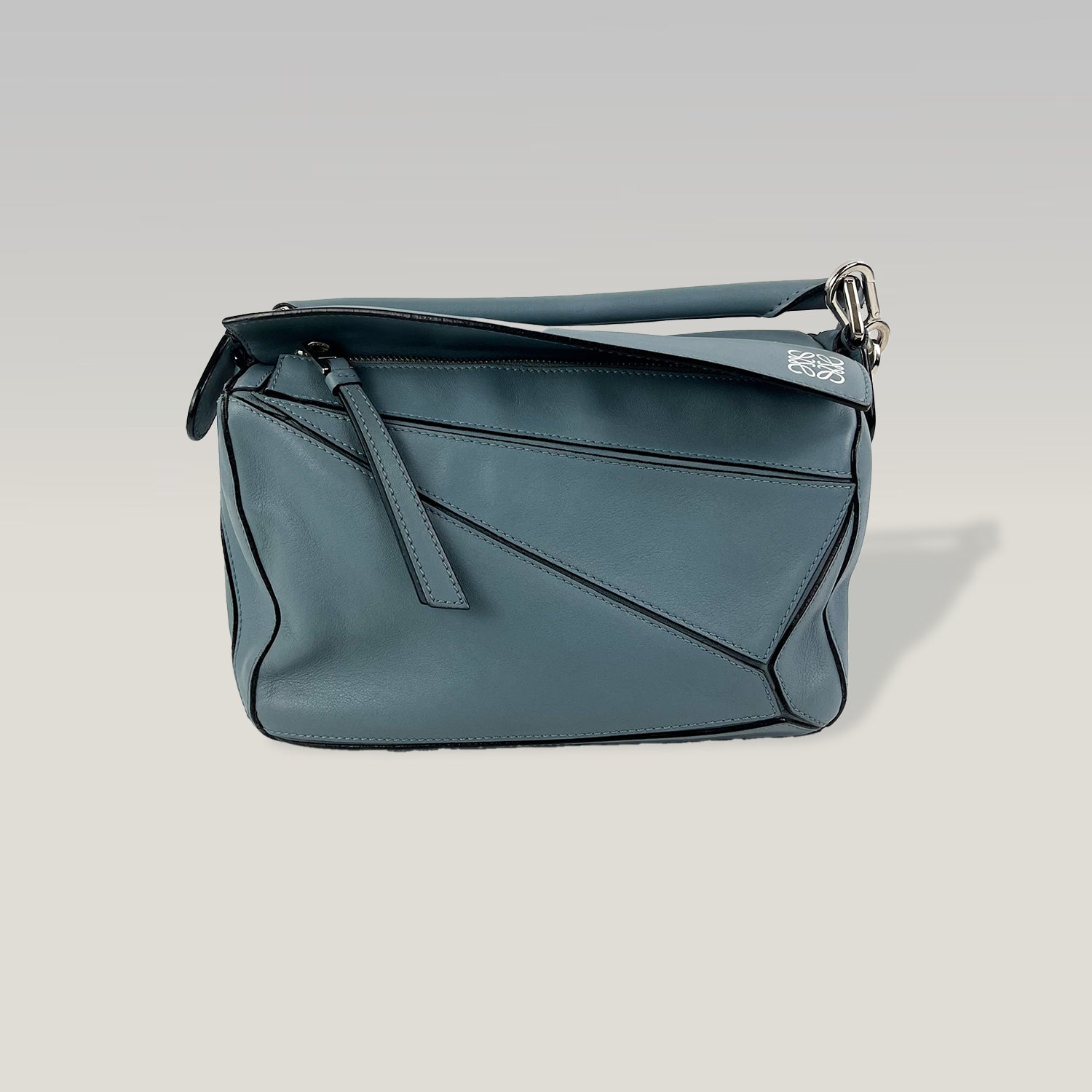 LOEWE Puzzle Small in Pelle Blu Scuro con Tracolla