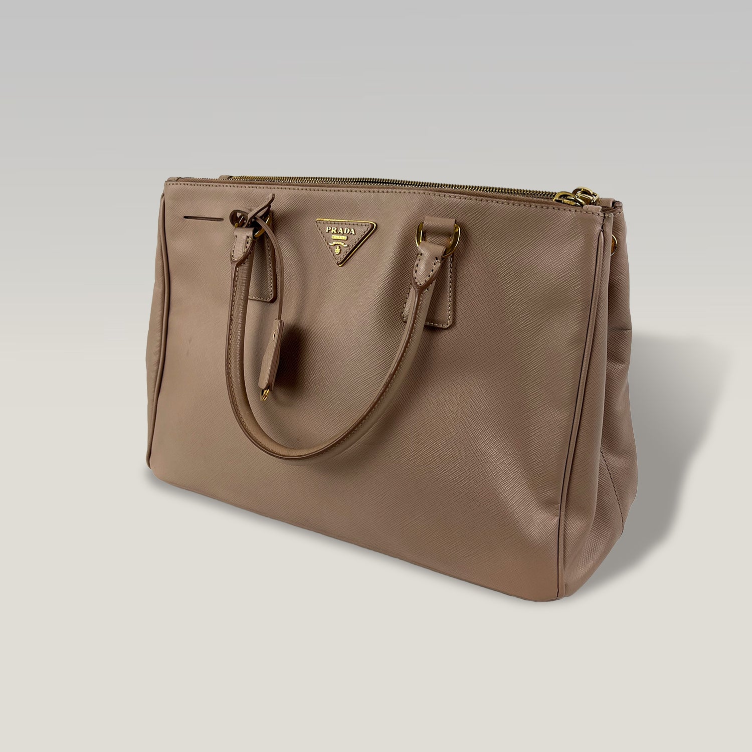 Prada Galleria Large Tote Bag Nude in Pelle Saffiano
