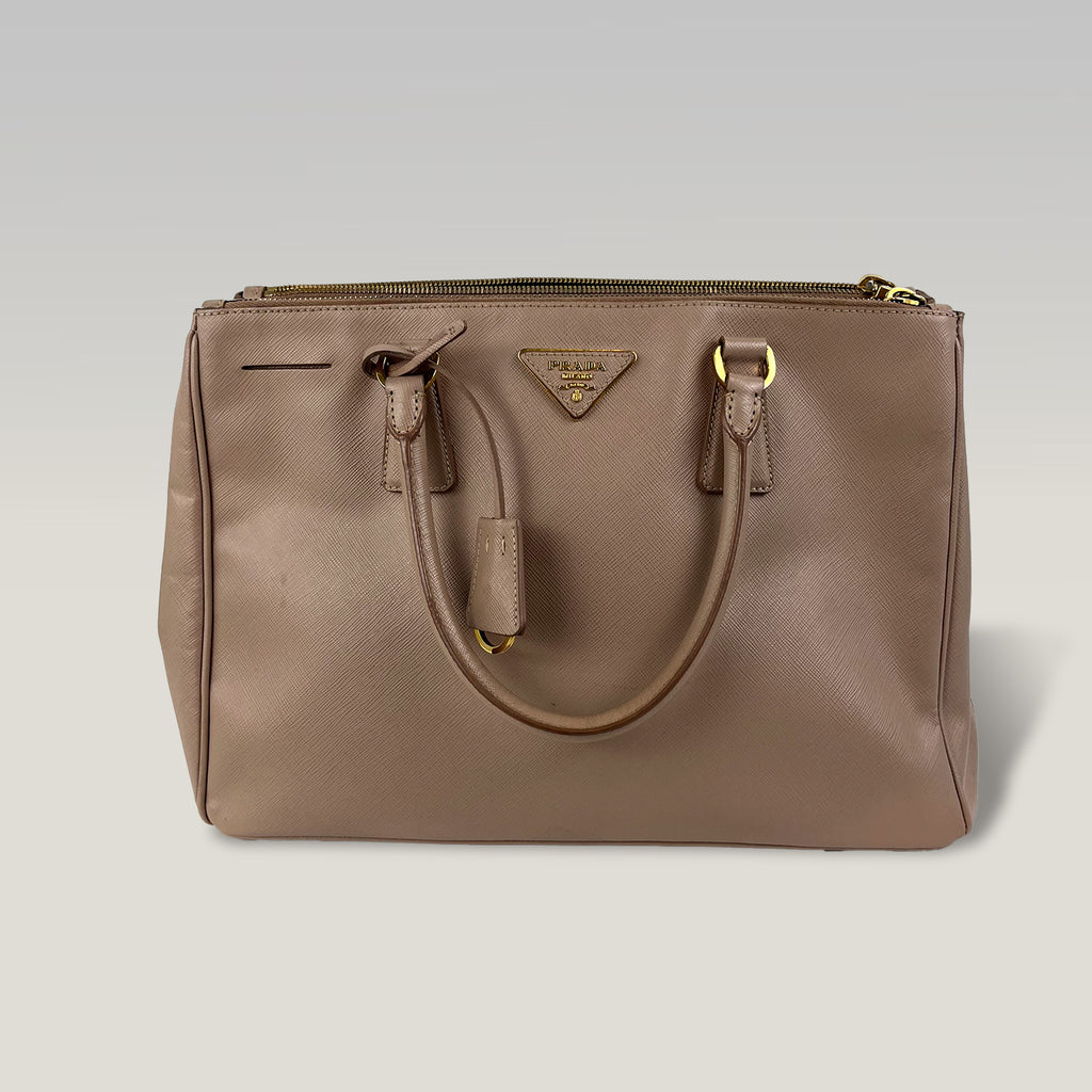 Prada Galleria Large Tote Bag Nude in Pelle Saffiano