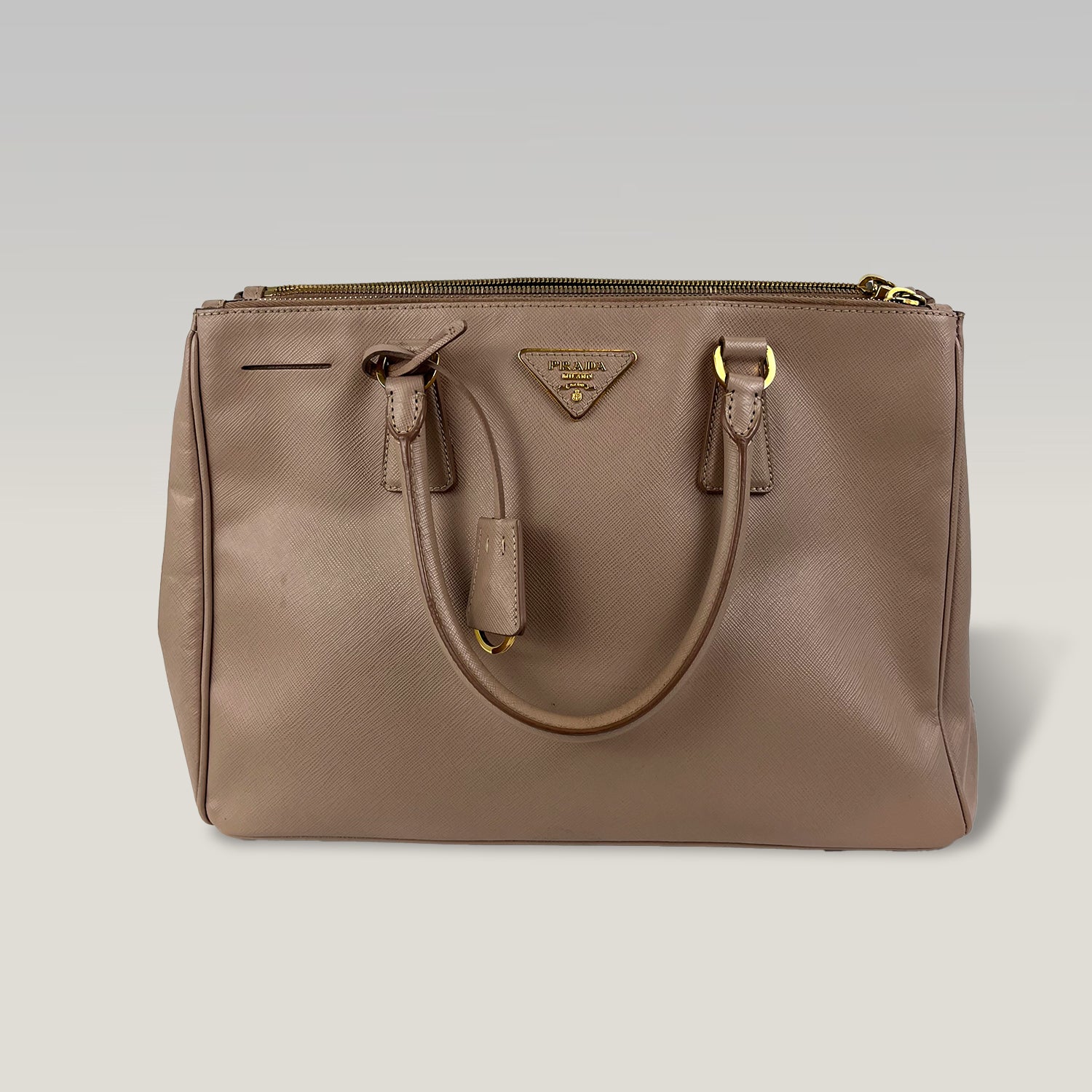 Prada Galleria Large Tote Bag Nude in Pelle Saffiano