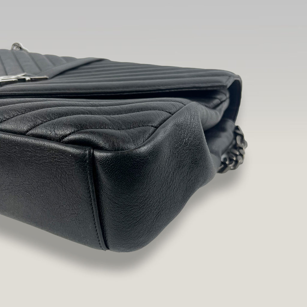 Saint Laurent Niki Medium Black Quilted Leather Chain Shoulder Bag