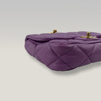 Chanel Classic Flap Mini in Pelle Viola Trapuntata con Logo CC e Catena – Borsa a Spalla e a Tracolla
