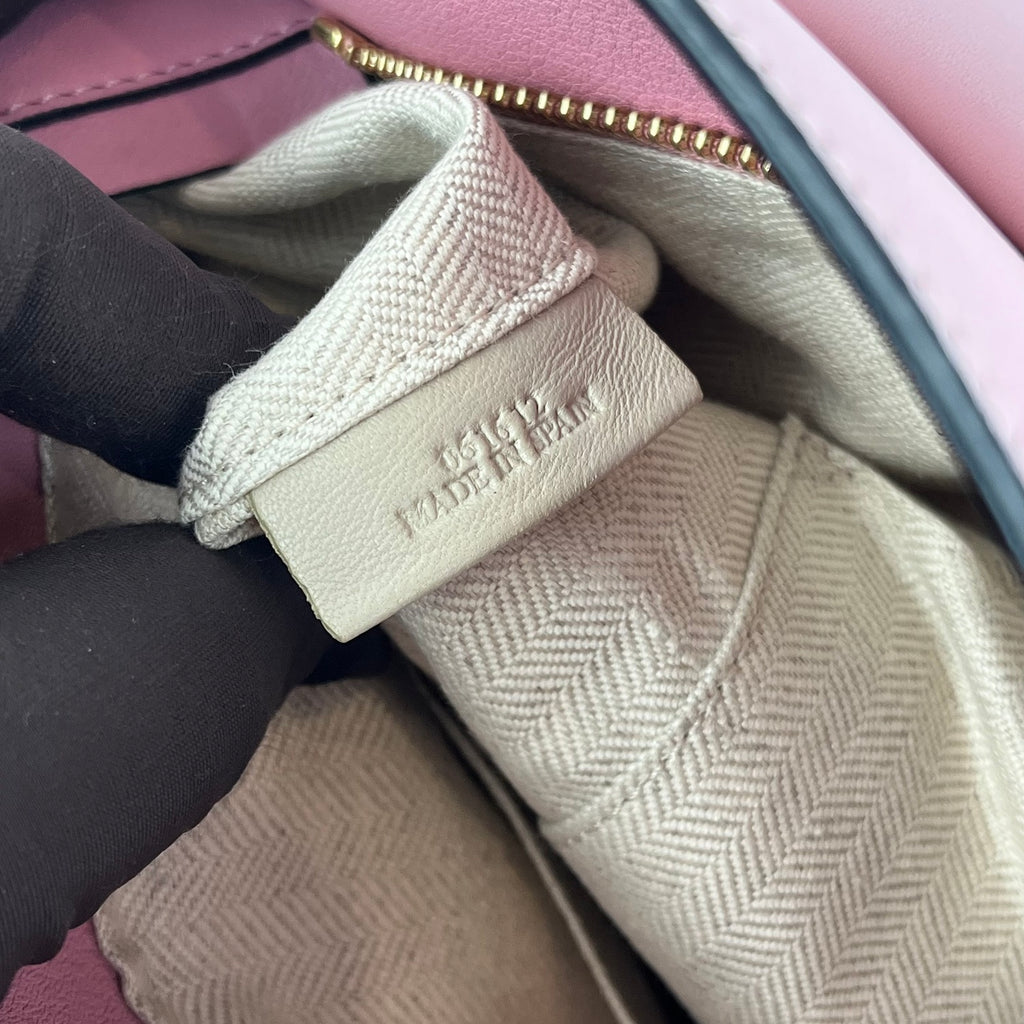Loewe Puzzle Medium Bag Pink Calfskin Leather Top Handle & Shoulder Bag