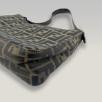 Fendi Vintage Zucca Baguette Shoulder Bag Brown & Black FF Canvas