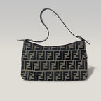 Fendi Vintage Zucca Baguette Shoulder Bag Brown & Black FF Canvas