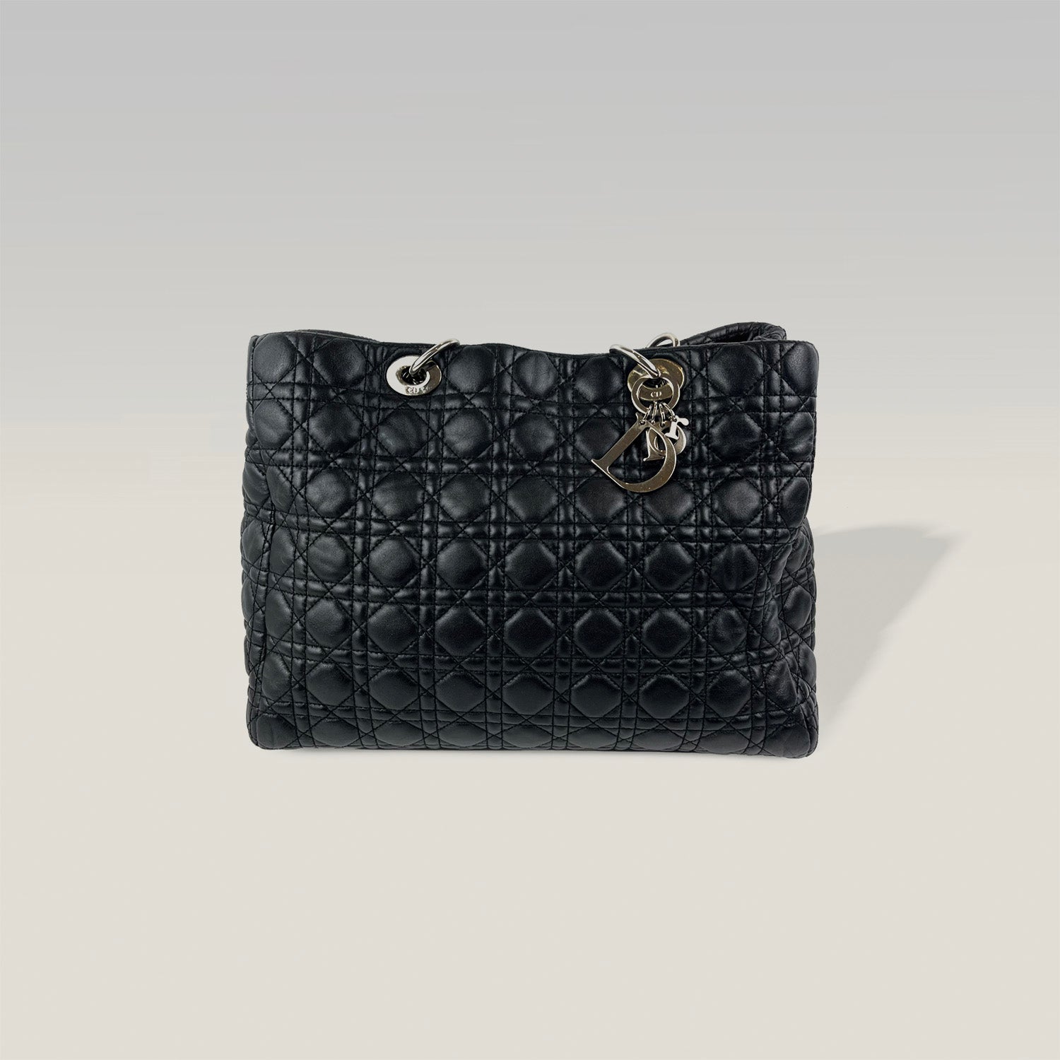 Dior Soft Bag grande in pelle di agnello nera